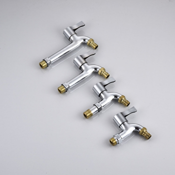 Кран за кофа за моп, стенен монтаж, едноръков, модел 6537, ABS+стоманено съединение, електрополирано покритие