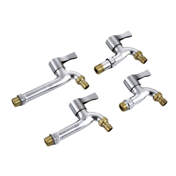 Кран за кофа за моп, стенен монтаж, едноръков, модел 6537, ABS+стоманено съединение, електрополирано покритие