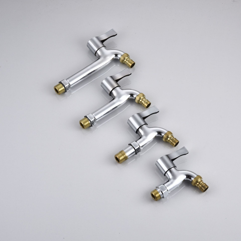 Кран за кофа за моп, стенен монтаж, едноръков, модел 6537, ABS+стоманено съединение, електрополирано покритие