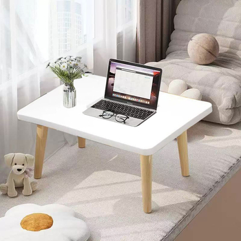 Kavos staliukas, modernus minimalistinis stilius, apvalūs kampai, densitetinės plokštės viršus su PVC danga, surenkamas/demontuojamas dizainas