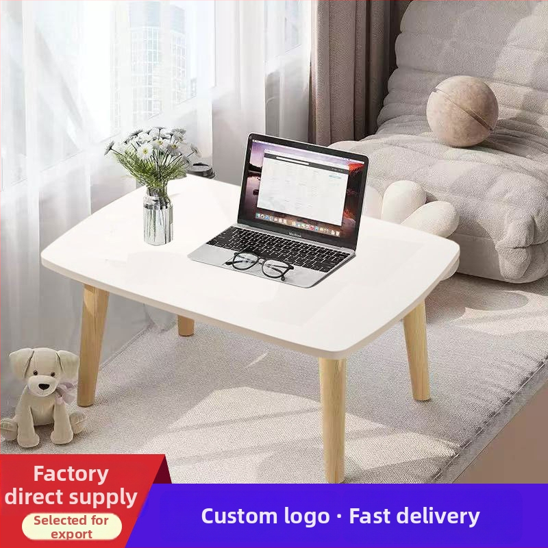 Kavos staliukas, modernus minimalistinis stilius, apvalūs kampai, densitetinės plokštės viršus su PVC danga, surenkamas/demontuojamas dizainas