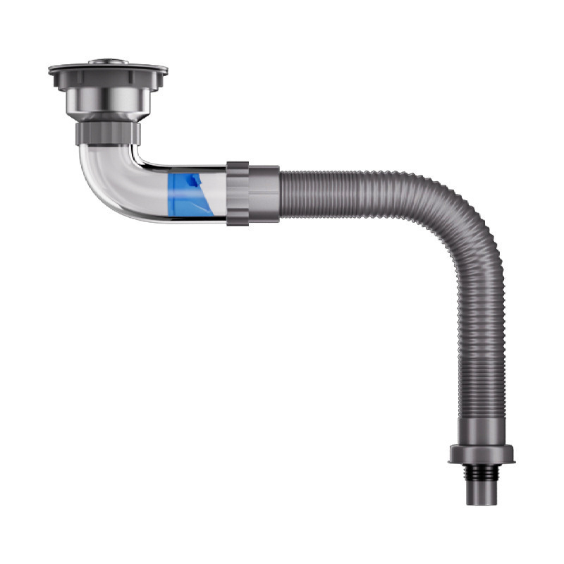 Дренаж за кухненска мивка за съдове – страничен монтаж, издърпващ се дренаж, анти-миризма, модерен минималистичен стил