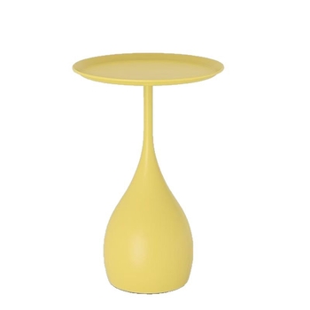 Naktinis staliukas su metalo rėmu ir metalo viršutiniu paviršiumi, apvalūs kampai, Cream stilius, minimalistinis dizainas