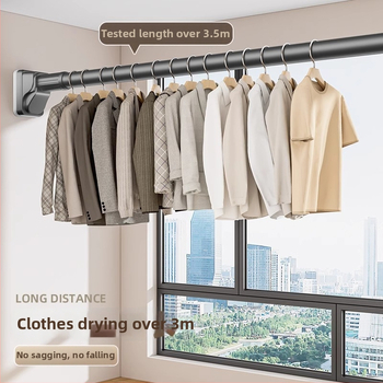 Teleskopinė drabužių džiovinimo lazda – be gręžimo, nerūdijančio plieno, spintelės ir užuolaidų laikiklis, šiuolaikiškas minimalistinis stilius, Yijiale