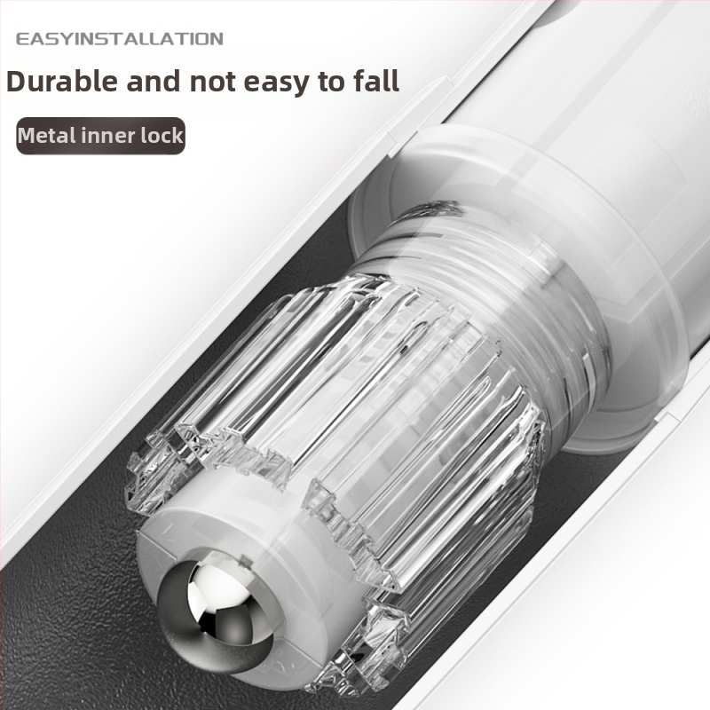 Teleskopiska drēbju žāvēšanas stabs — bez urbšanas, nerūsējošais tērauds, atbalsts garderobei un aizkariem, mūsdienīgs minimālisma stils, Yijiale