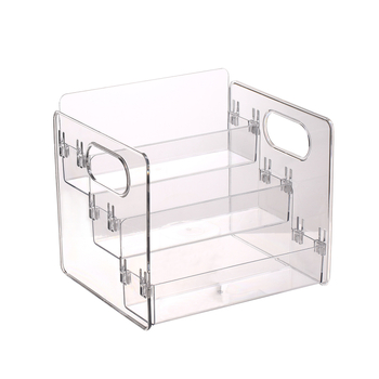 Casetă de depozitare pentru cosmetice – organizator de birou din acrilic transparent pentru cosmetice, bijuterii, telecomenzi și telefoane mobile