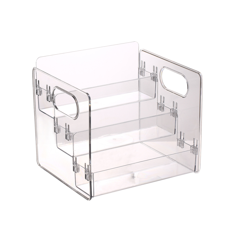 Casetă de depozitare pentru cosmetice – organizator de birou din acrilic transparent pentru cosmetice, bijuterii, telecomenzi și telefoane mobile