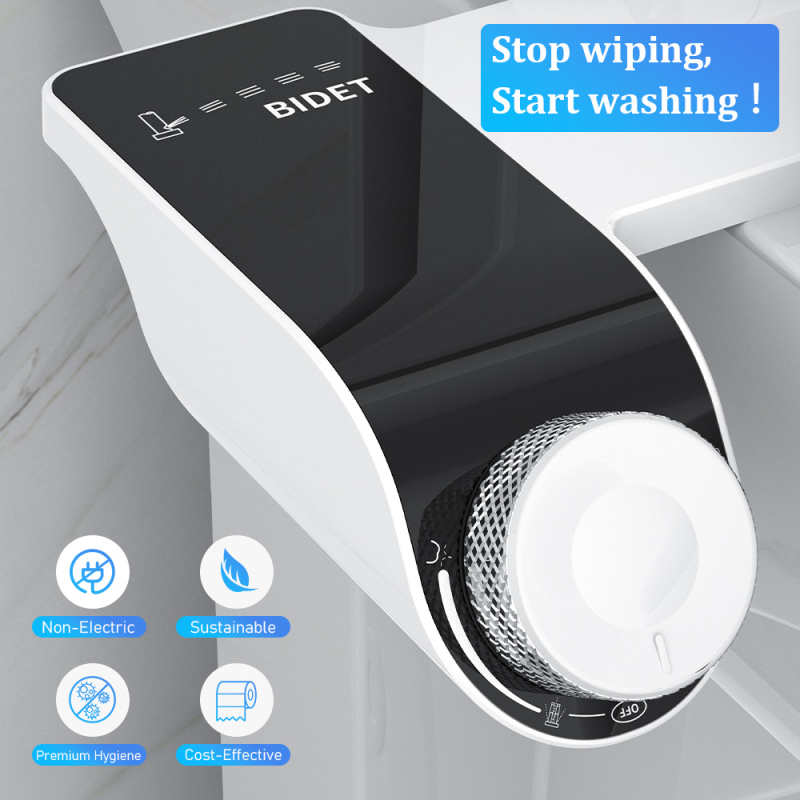 ABS medžiagos bidė dangtis tualetui, paprastas montavimas, intymiam plovimui, reguliuojama vandens temperatūra ir slėgis, purkštukas savęs išsivalantis