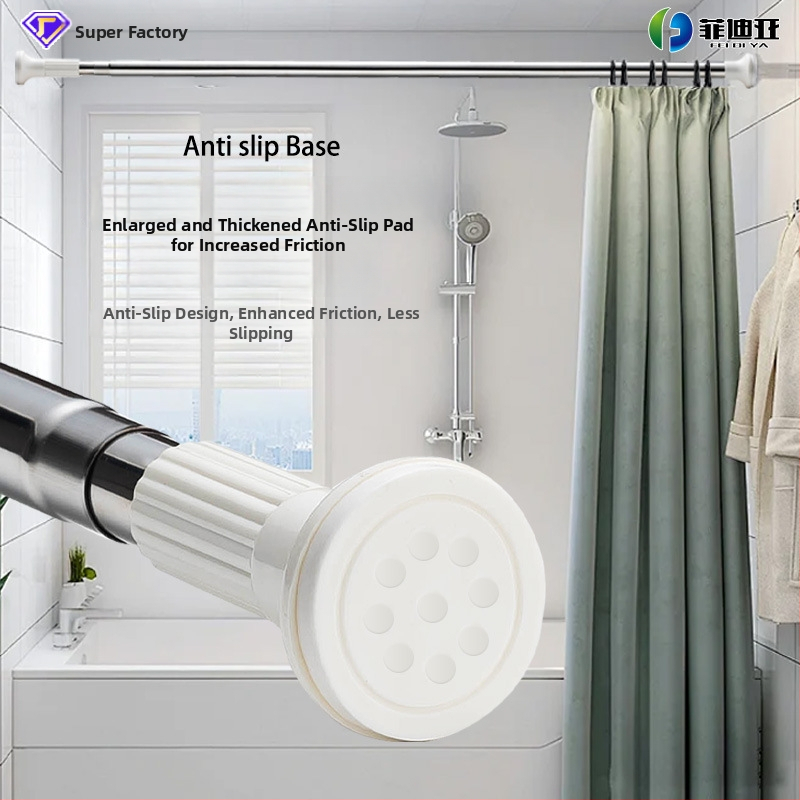 Phidias nerūdijančio plieno teleskopinė skalbinių džiovinimo lazda, reguliuojama be gręžimo, universali lazda, šiuolaikiškas minimalistinis dizainas, 2024 m. pavasaris, kodas 05