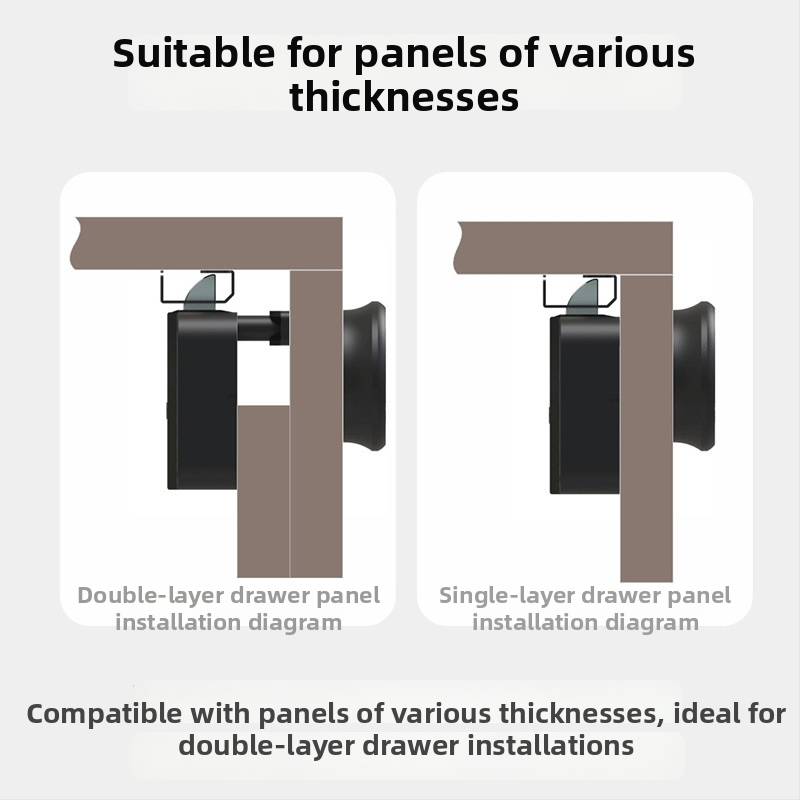 Biometriskā atslēga ar pirkstu nospiedumu skapjiem un atvilktnēm — 100000 atbloķēšanu, skenēšanas laiks <3 s, viltus atpazīšanas rādītājs <0,01%, DC barošana, darba temperatūra 30°C