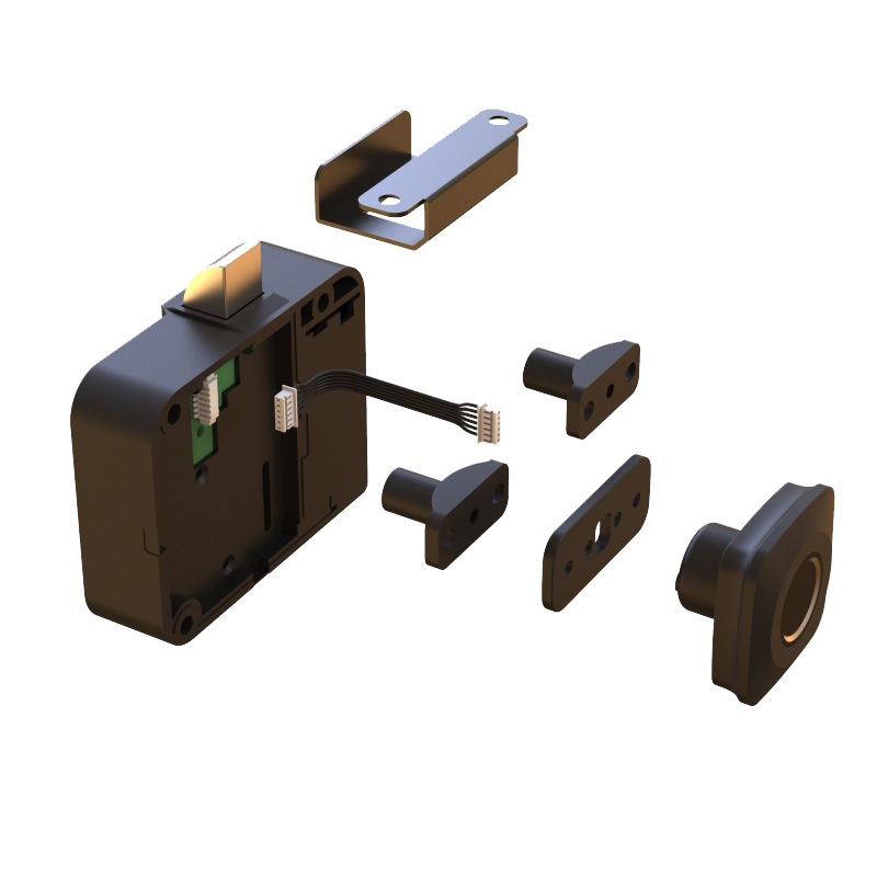 Заключване с пръстов отпечатък за шкафове и чекмеджета — 100000 отключвания, време на сканиране <3 сек, фалшиво разпознаване <0,01%, захранване DC, работна температура 30°C