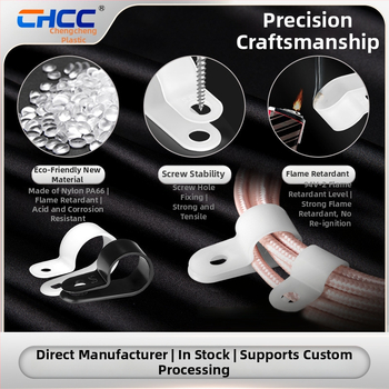 CHCC/Chengcheng Plastic cleme din nylon tip R și cleme din plastic în formă de U pentru fixarea cablurilor