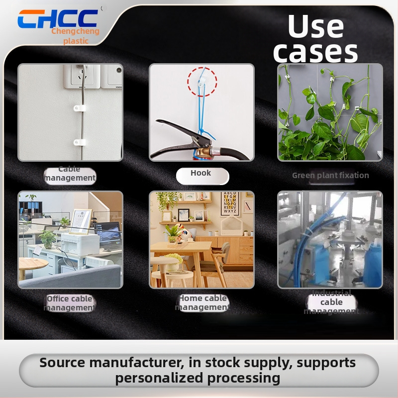 CHCC/Chengcheng Plastic cleme din nylon tip R și cleme din plastic în formă de U pentru fixarea cablurilor