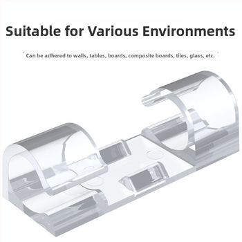 Clip organizator cabluri, autoadeziv, fără găuri, din plastic, stil creativ, pentru depozitare în bucătărie și la birou