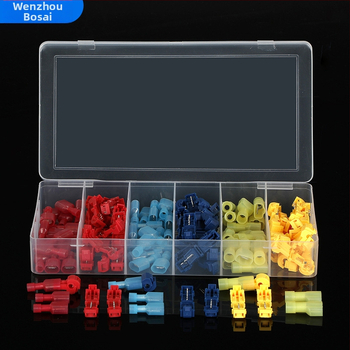 120-osaline T-tüüpi terminaliblokkide komplekt turvalise klambriga peamisele harule, nailonist, süstimisega vormimine, 0,5–6 m2