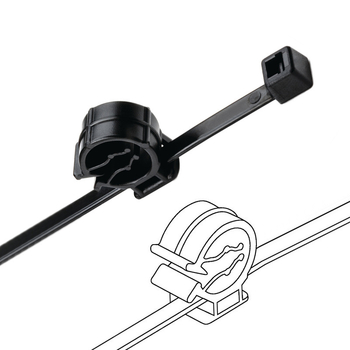 Ellens savęs užrakinantis nailono kabelių dirželis, 1,3 mm, 94V-2, kabelių rišimui