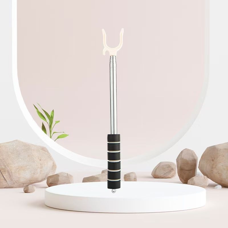 Teleskopinė nerūdijančio plieno skalbinių džiovinimo strypas balkonui, šiuolaikiškas minimalistinis dizainas, 2024 m. išleidimas