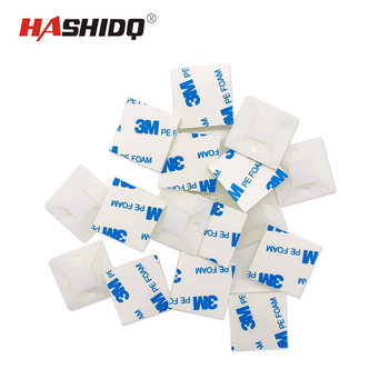 Suport din plastic cu ventuză pentru cabluri, bază autoadezivă HASHIDQ, aplicații: ambele