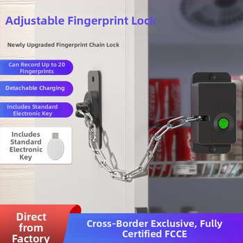 Biomeetriline lukk külmikule ja kapile – Mudel FQ23, 20 sõrmejälje salvestus, skanneerimise aeg <0,05 s, vale vastuvõtmise määr <0,001, töötemperatuur -25~60°C