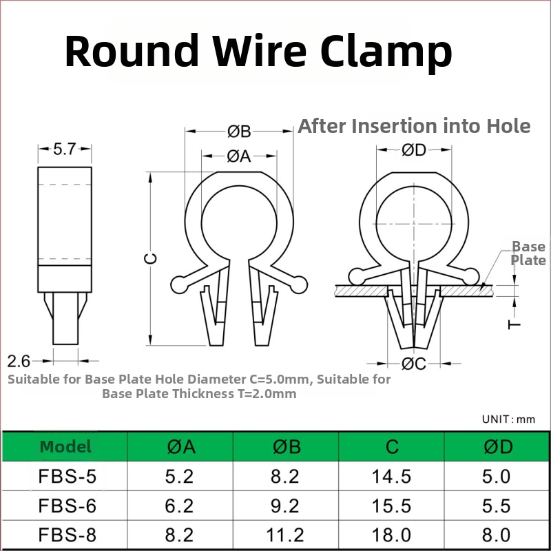 Plug-In PCB stiprinājums kabelēm fiksētiem vadiem — Zīmols Cy/chang xingyao