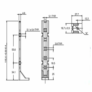 Bază pentru legături de cablu FTH-24, nylon, instalare cu șurub