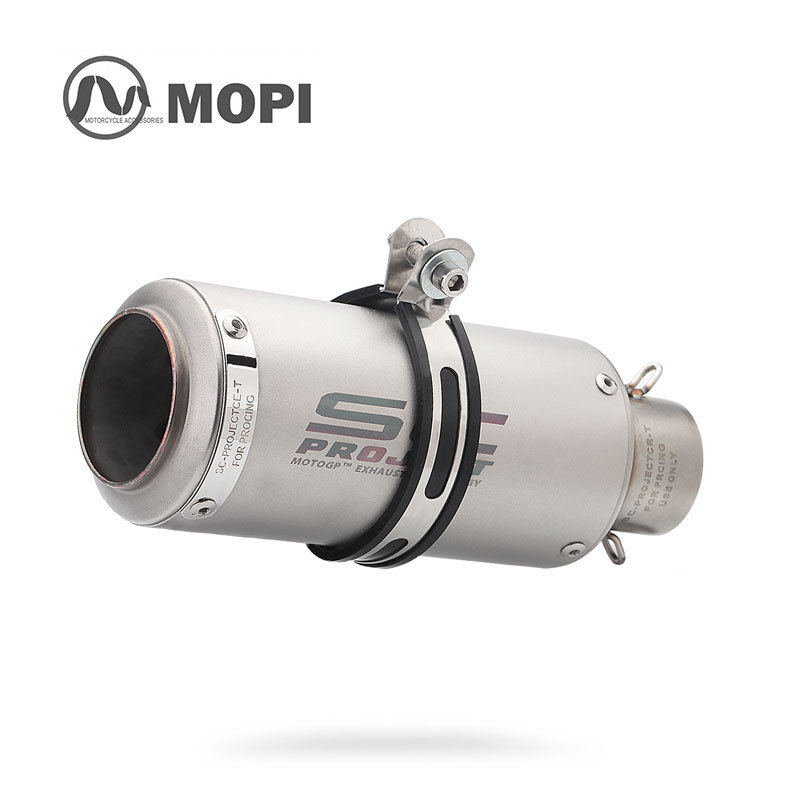 Модифицирана изпускателна тръба – Mopie SC Exhaust, неръждаема стомана, универсална съвместимост