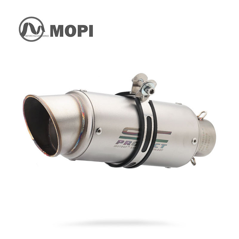 Модифицирана изпускателна тръба – Mopie SC Exhaust, неръждаема стомана, универсална съвместимост