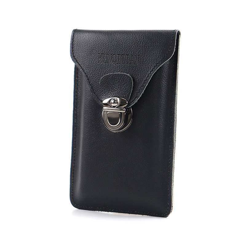 Vīriešu tālruņa somiņa uz jostas – vertikāla kvadrātforma, PVC, rāvējslēdzējs, kartes nodalījums, ūdensizturīga un izturīga, daudzfunkcionāla
