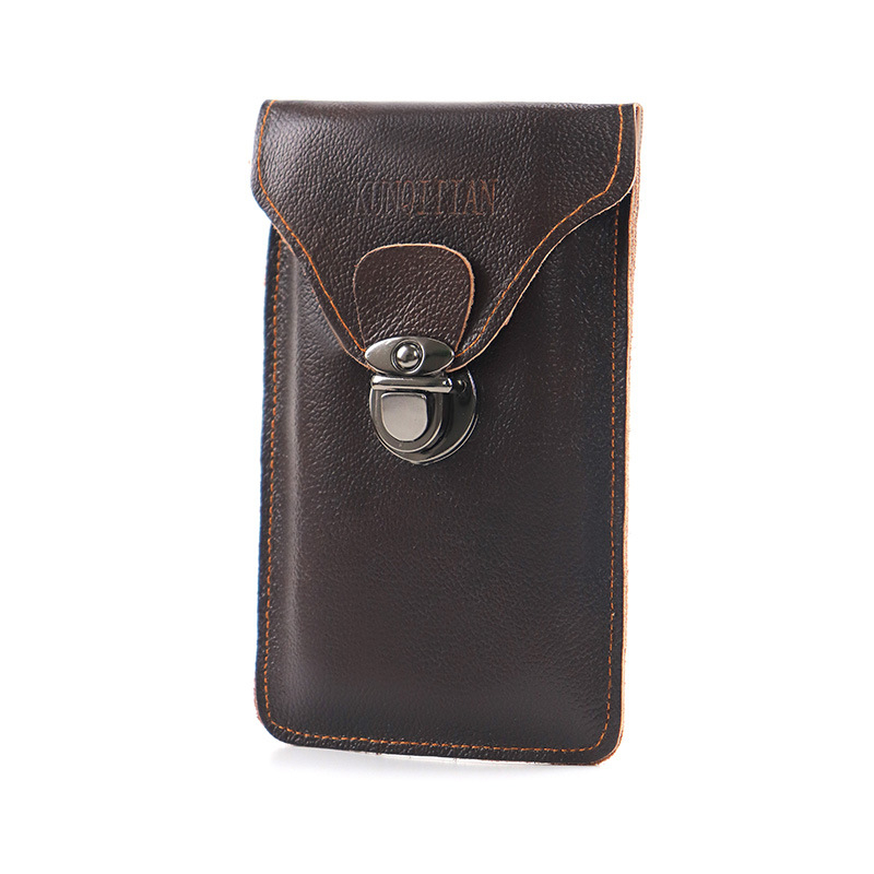 Vīriešu tālruņa somiņa uz jostas – vertikāla kvadrātforma, PVC, rāvējslēdzējs, kartes nodalījums, ūdensizturīga un izturīga, daudzfunkcionāla
