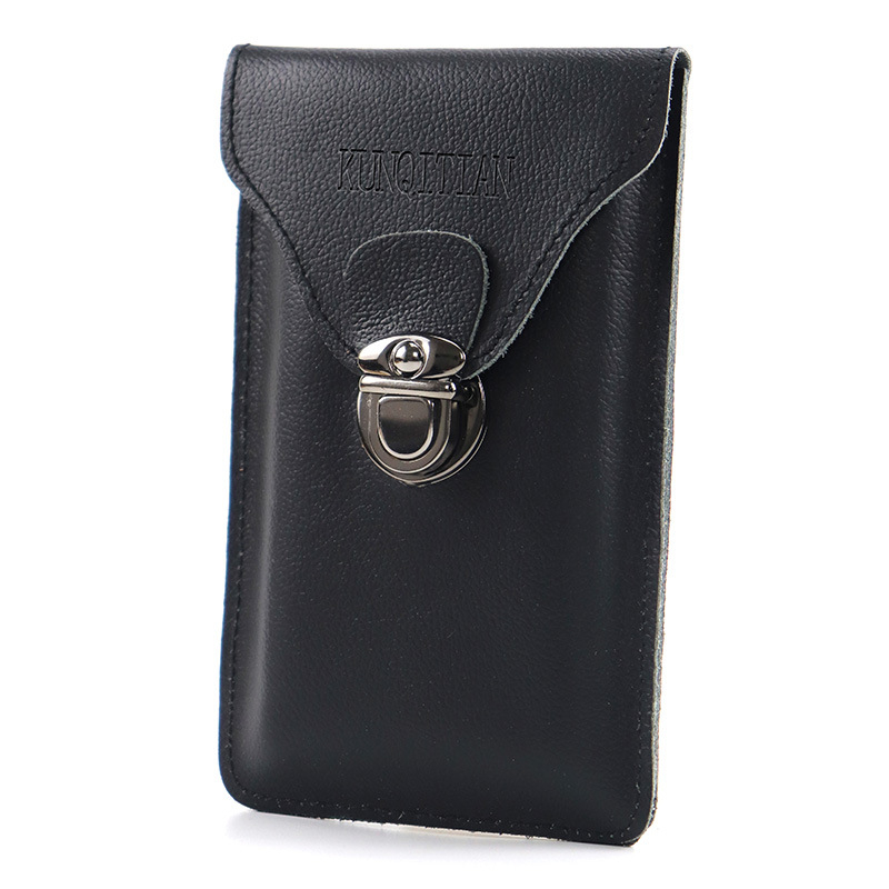 Vīriešu tālruņa somiņa uz jostas – vertikāla kvadrātforma, PVC, rāvējslēdzējs, kartes nodalījums, ūdensizturīga un izturīga, daudzfunkcionāla
