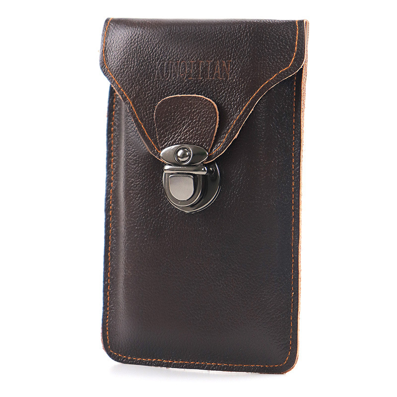 Vīriešu tālruņa somiņa uz jostas – vertikāla kvadrātforma, PVC, rāvējslēdzējs, kartes nodalījums, ūdensizturīga un izturīga, daudzfunkcionāla