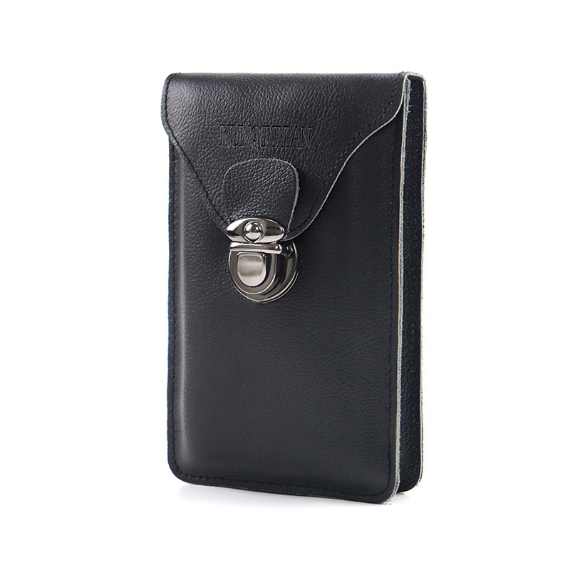 Vīriešu tālruņa somiņa uz jostas – vertikāla kvadrātforma, PVC, rāvējslēdzējs, kartes nodalījums, ūdensizturīga un izturīga, daudzfunkcionāla