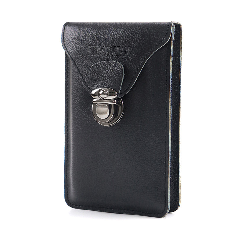 Vīriešu tālruņa somiņa uz jostas – vertikāla kvadrātforma, PVC, rāvējslēdzējs, kartes nodalījums, ūdensizturīga un izturīga, daudzfunkcionāla