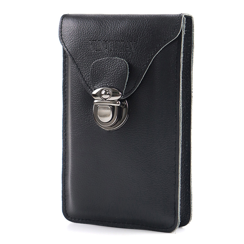 Vīriešu tālruņa somiņa uz jostas – vertikāla kvadrātforma, PVC, rāvējslēdzējs, kartes nodalījums, ūdensizturīga un izturīga, daudzfunkcionāla