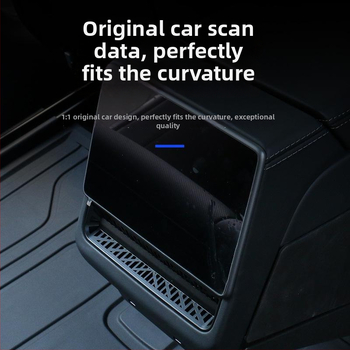 Užpakalinis oro vėdinimo angos dangtelis šešių vietų Tesla Model Y/Model 3/YL – TPE medžiaga, logotipo spausdinimas įmanomas