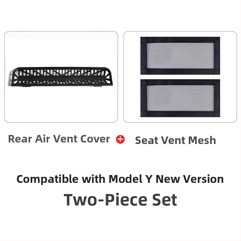 Užpakalinis oro vėdinimo angos dangtelis šešių vietų Tesla Model Y/Model 3/YL – TPE medžiaga, logotipo spausdinimas įmanomas
