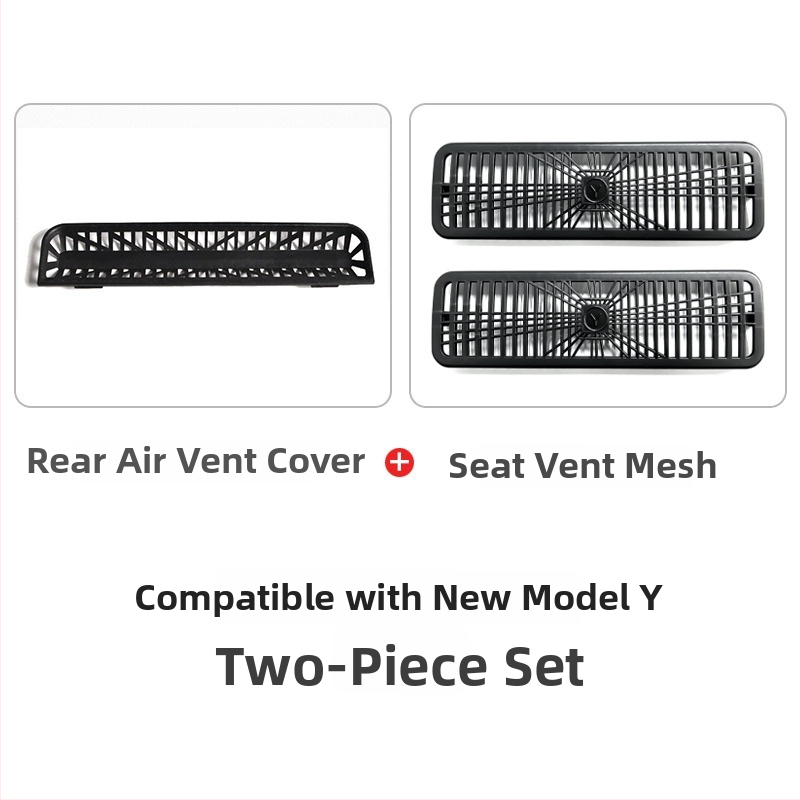 Užpakalinis oro vėdinimo angos dangtelis šešių vietų Tesla Model Y/Model 3/YL – TPE medžiaga, logotipo spausdinimas įmanomas