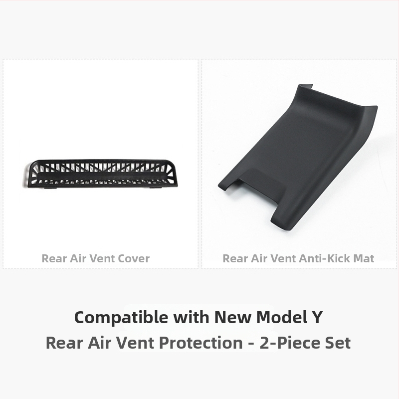 Užpakalinis oro vėdinimo angos dangtelis šešių vietų Tesla Model Y/Model 3/YL – TPE medžiaga, logotipo spausdinimas įmanomas