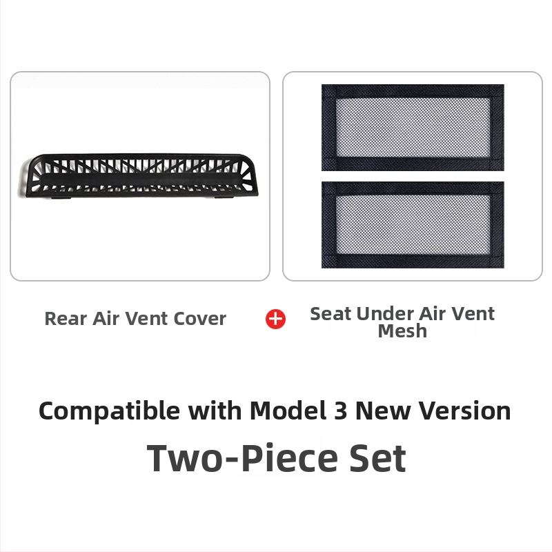 Užpakalinis oro vėdinimo angos dangtelis šešių vietų Tesla Model Y/Model 3/YL – TPE medžiaga, logotipo spausdinimas įmanomas