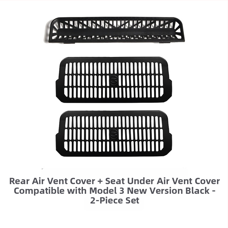 Užpakalinis oro vėdinimo angos dangtelis šešių vietų Tesla Model Y/Model 3/YL – TPE medžiaga, logotipo spausdinimas įmanomas