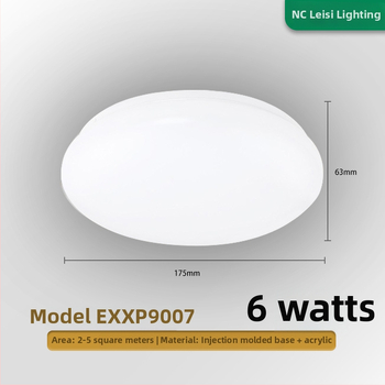 Lubinė LED lempos šviestuvas, apvalus, skirtas koridoriams ir vonios kambariui, modernus minimalistinis dizainas, 220V, 5–10 m² apšvietimo zona