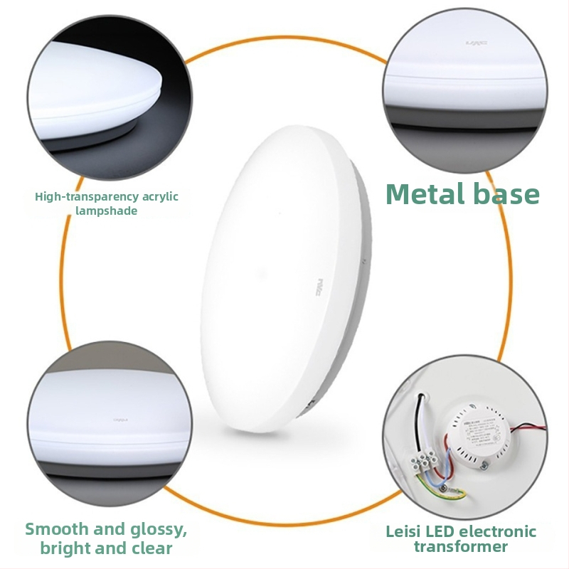 Griestu lampas, apaļš LED gaismeklis koridoriem un vannas istabām, moderns minimālistisks dizains, 220V, darbības platība 5–10 m²