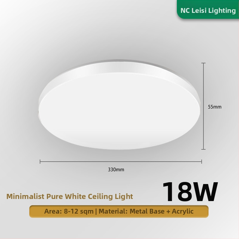 Lubinė LED lempos šviestuvas, apvalus, skirtas koridoriams ir vonios kambariui, modernus minimalistinis dizainas, 220V, 5–10 m² apšvietimo zona