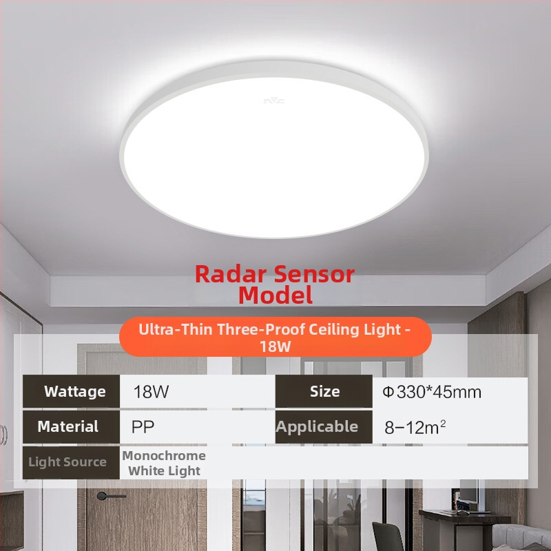 Lubinė LED lempos šviestuvas, apvalus, skirtas koridoriams ir vonios kambariui, modernus minimalistinis dizainas, 220V, 5–10 m² apšvietimo zona