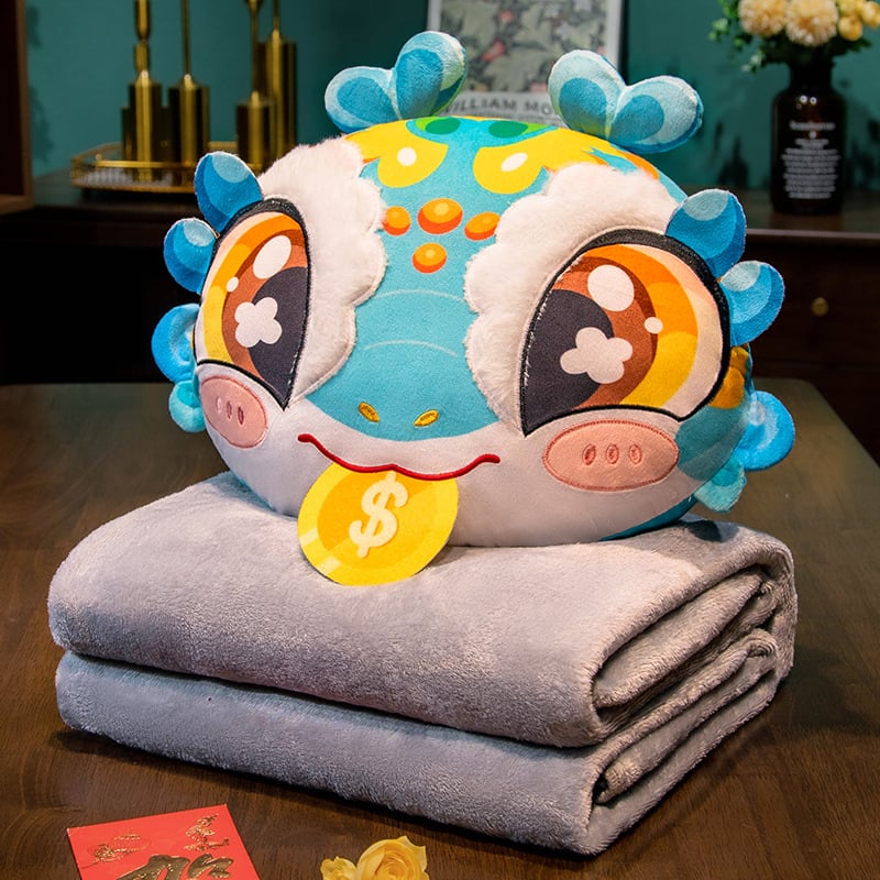 Cartoon pliš dvostruki jastuk s PP pamukom punjenjem i izšivenim/otisknutim dizajnom