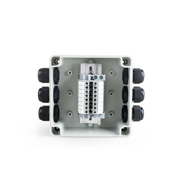 Intete vanjska vodootporna plastična kutija za spojnice s terminalima, zapečaćena za vanjsku elektroinstalaciju, 1 ulaz / 2 izlaza