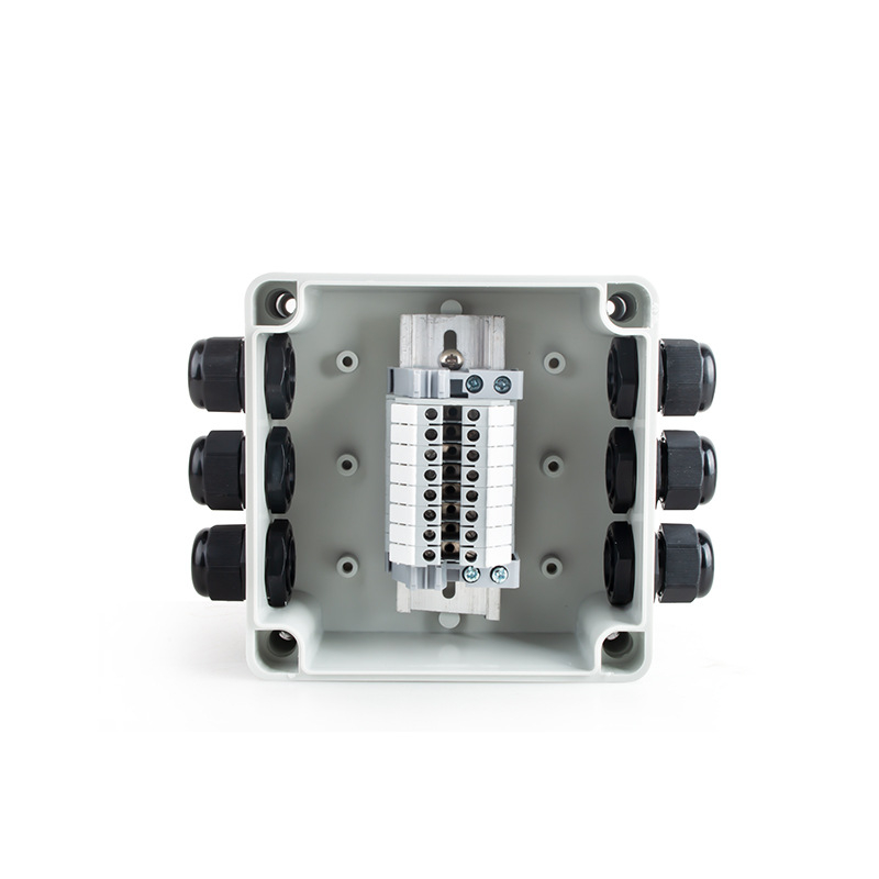 Intete vanjska vodootporna plastična kutija za spojnice s terminalima, zapečaćena za vanjsku elektroinstalaciju, 1 ulaz / 2 izlaza