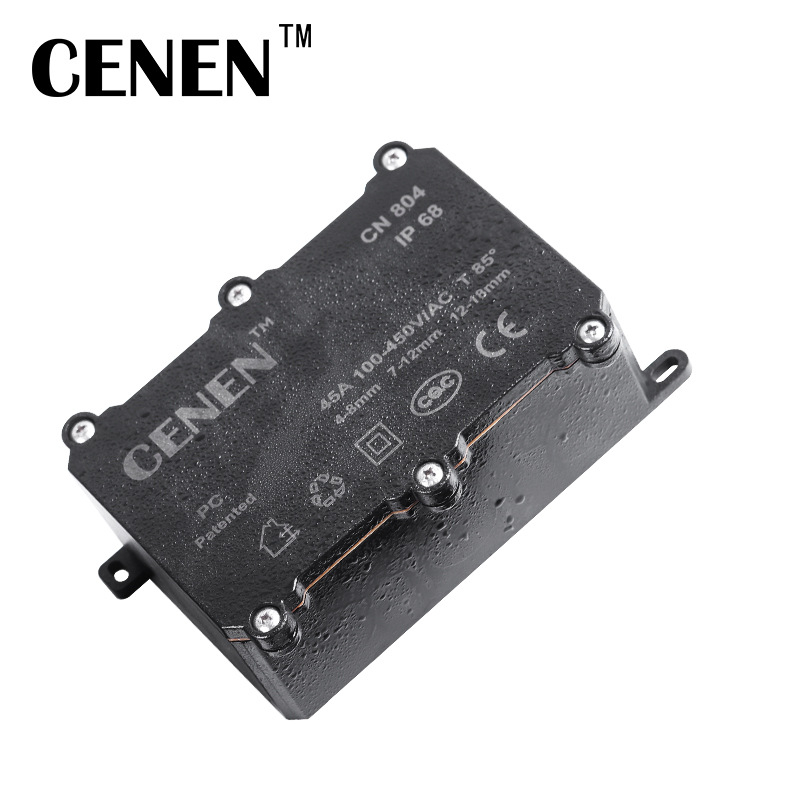 Υπόγεια αδιάβροχη μονάδα διακλάδωσης φωτισμού για παροχή, IP68, 2 είσοδοι 6 έξοδοι, PC κάλυμμα