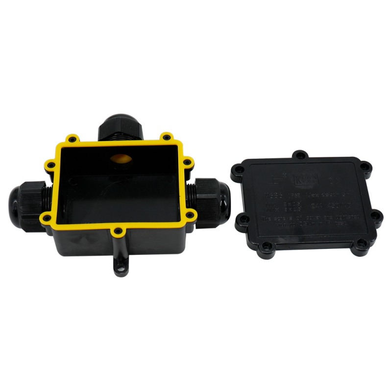 Greenway LED zatvorena plastična vodootporna kutija za spojnice tipa T, 1 ulaz 2 izlaza, IP68 za vanjsku rasvjetu i distribuciju cestovne signalizacije