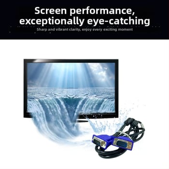 VGA duomenų kabelis 1,5 m TV dėžei ir projektoriui, 1080P HD vaizdo kabelis, VGA 4+5 kištukai